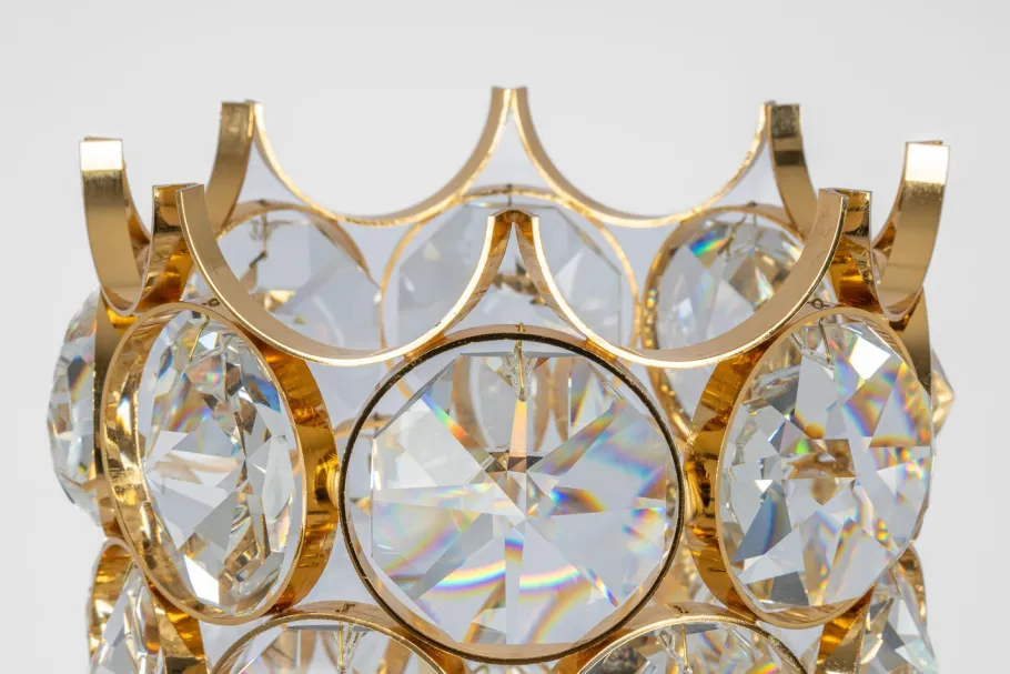 New Pamono Gilt Jewel Floor Lamp in the style of Sciolari attributed to Palwa, Germany, 1960s