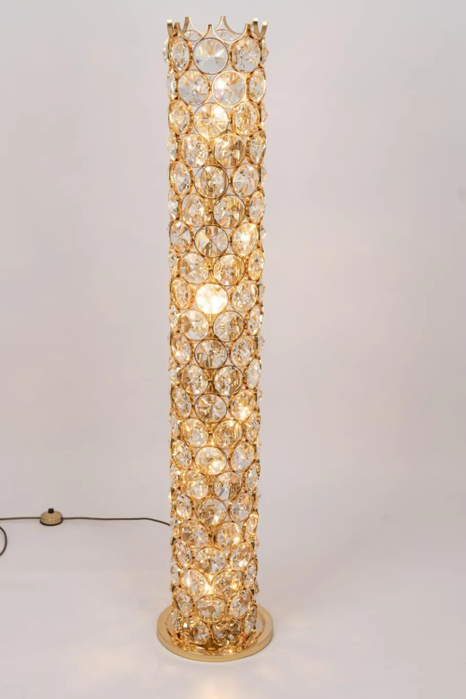 New Pamono Gilt Jewel Floor Lamp in the style of Sciolari attributed to Palwa, Germany, 1960s