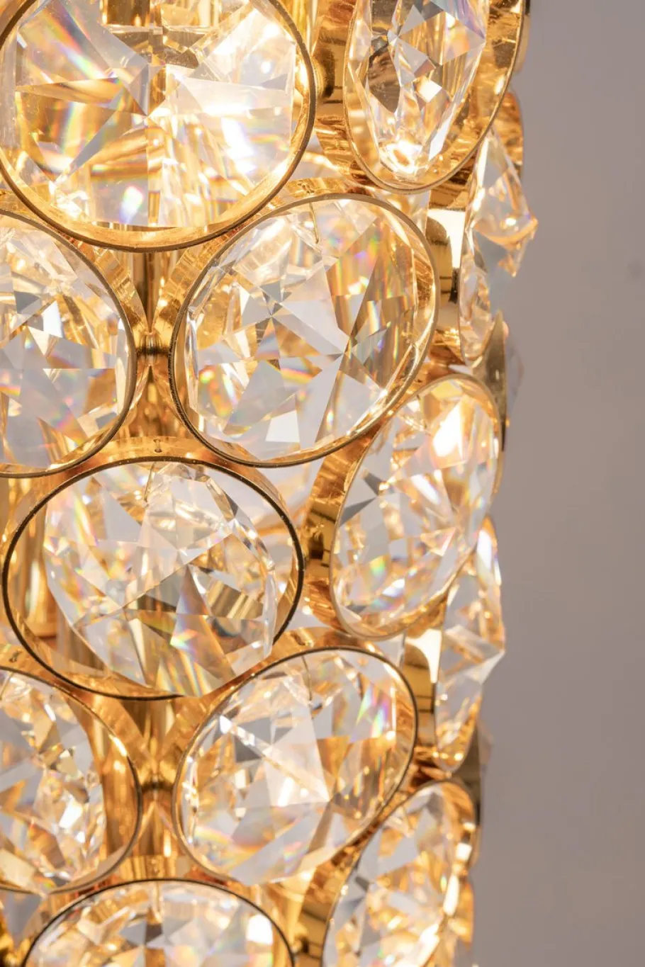 New Pamono Gilt Jewel Floor Lamp in the style of Sciolari attributed to Palwa, Germany, 1960s