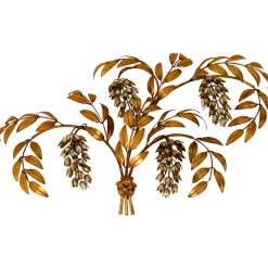 Best Pamono Gilt Metal Palm Tree Wall Fixture by Hans Kögl