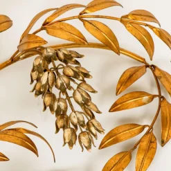 Best Pamono Gilt Metal Palm Tree Wall Fixture by Hans Kögl