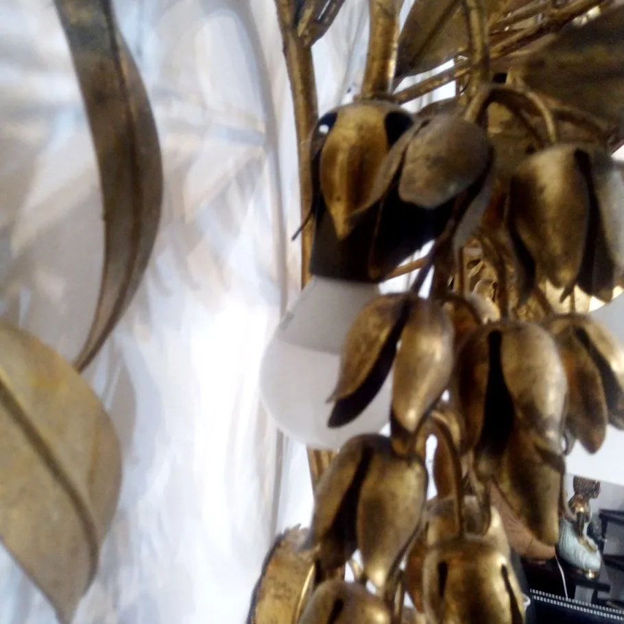 Best Pamono Gilt Metal Palm Tree Wall Light by Hans Kögl, 1970s, Set of 2