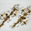Discount Pamono Gilt Metal Sconces with Crystal Flowers from Banci Firenze, Italy, 1950s, Set of 2