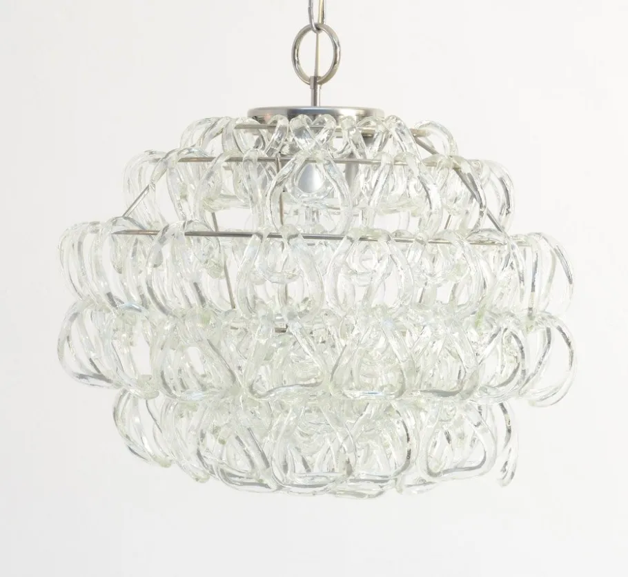 Clearance Pamono Giogali Chandelier by Angelo Mangiarotti for Vistosi