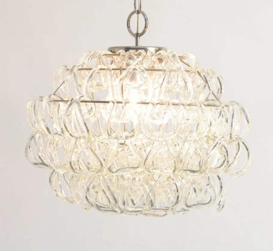 Clearance Pamono Giogali Chandelier by Angelo Mangiarotti for Vistosi