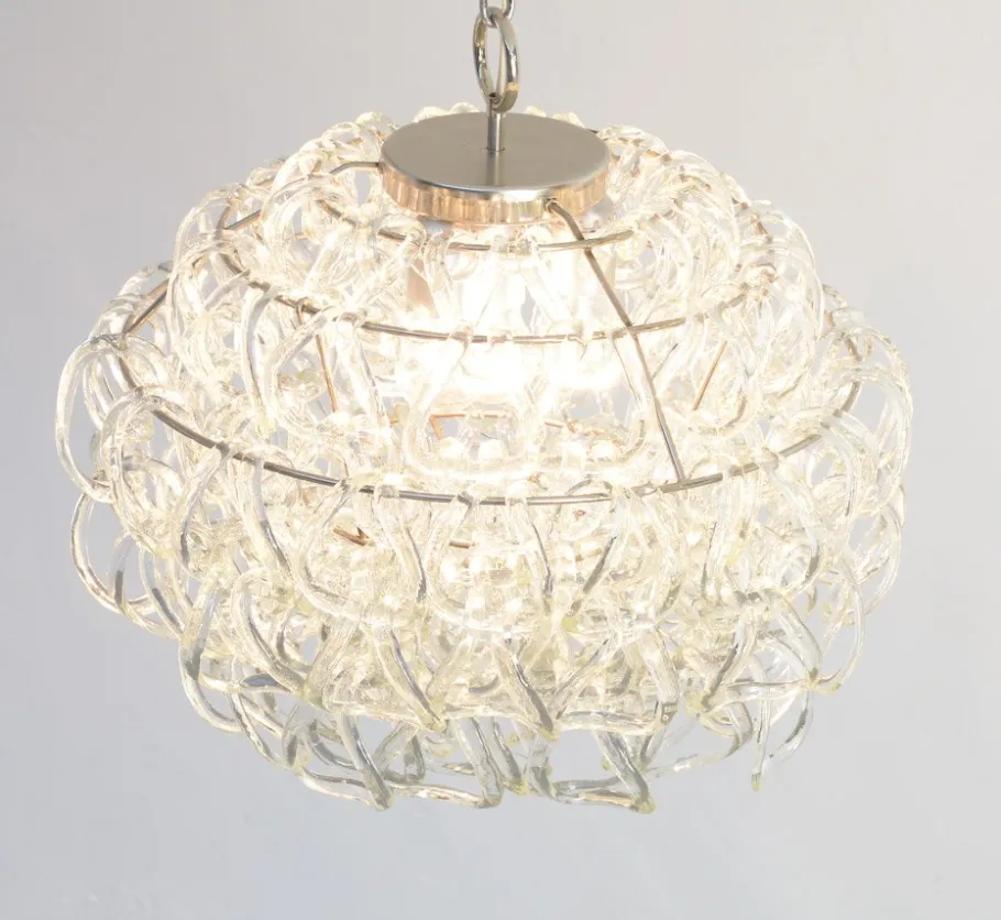Clearance Pamono Giogali Chandelier by Angelo Mangiarotti for Vistosi