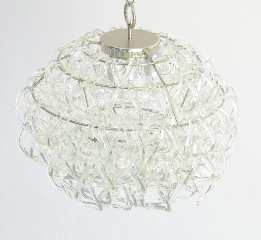 Clearance Pamono Giogali Chandelier by Angelo Mangiarotti for Vistosi