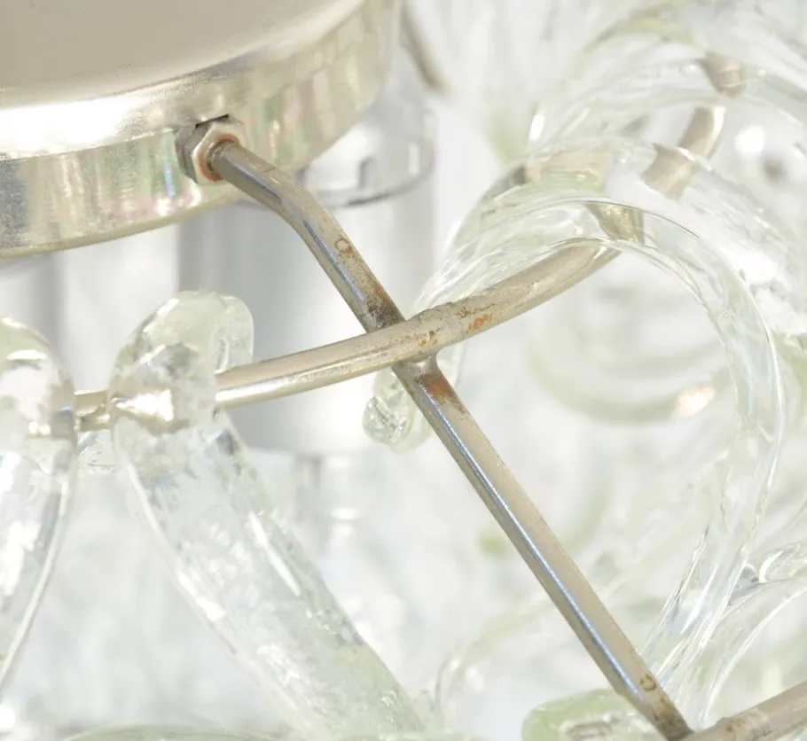 Clearance Pamono Giogali Chandelier by Angelo Mangiarotti for Vistosi