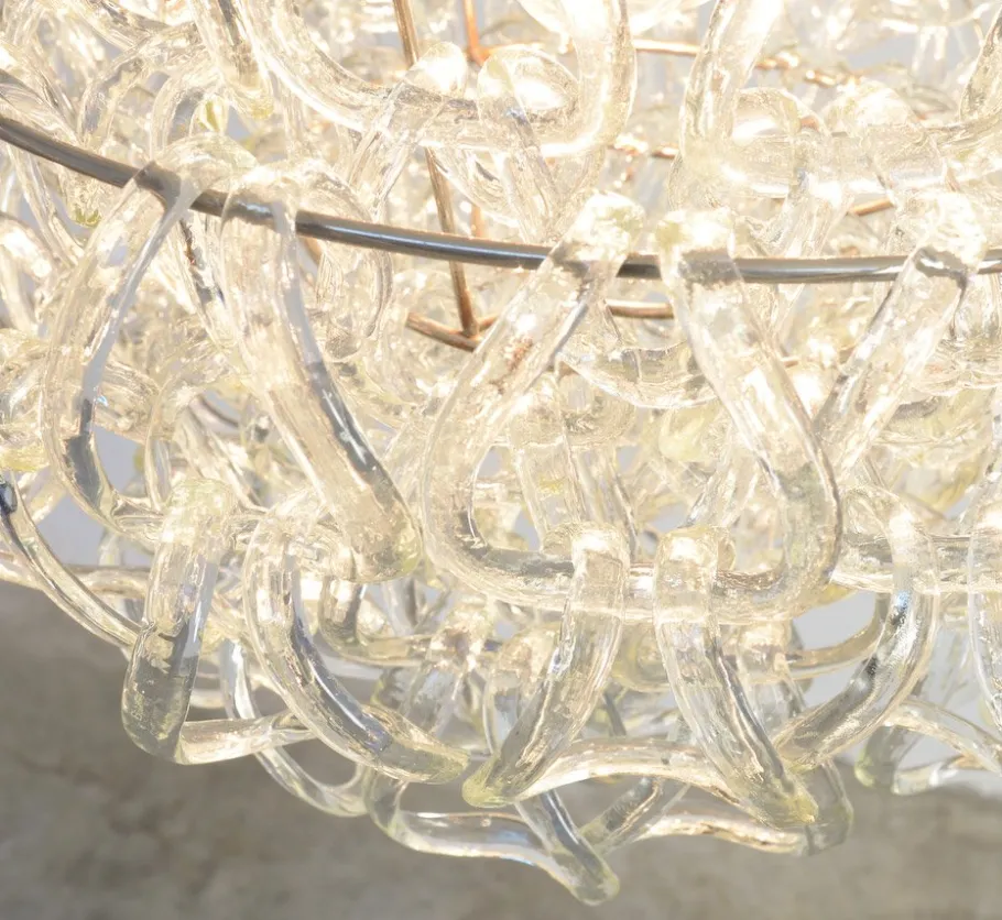 Clearance Pamono Giogali Chandelier by Angelo Mangiarotti for Vistosi