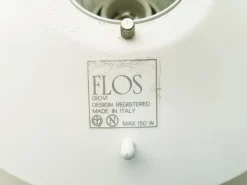 Clearance Pamono Giovi Wall Lamps in White Metal and Rubber by Achille Castiglioni for Flos, 1976, Set of 2