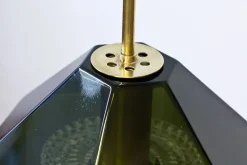 New Pamono Glass & Brass Pendant Lamp by Carl Fagerlund for Orrefors, 1960s