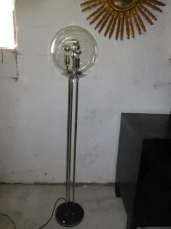Online Pamono Glass & Chrome Globe Floor Lamp