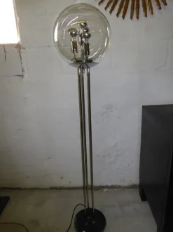 Online Pamono Glass & Chrome Globe Floor Lamp