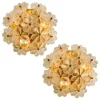 Online Pamono Glass and Brass Floral Wall Light from Ernst Palme, 1970s
