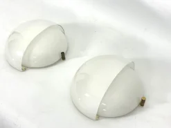 Hot Pamono Glass and Brass Mania Sconces by Vico Magistretti for Artemide, Italy, 1960s, Set of 2