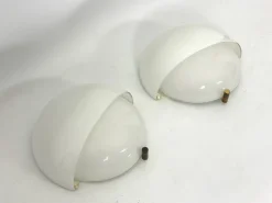 Hot Pamono Glass and Brass Mania Sconces by Vico Magistretti for Artemide, Italy, 1960s, Set of 2