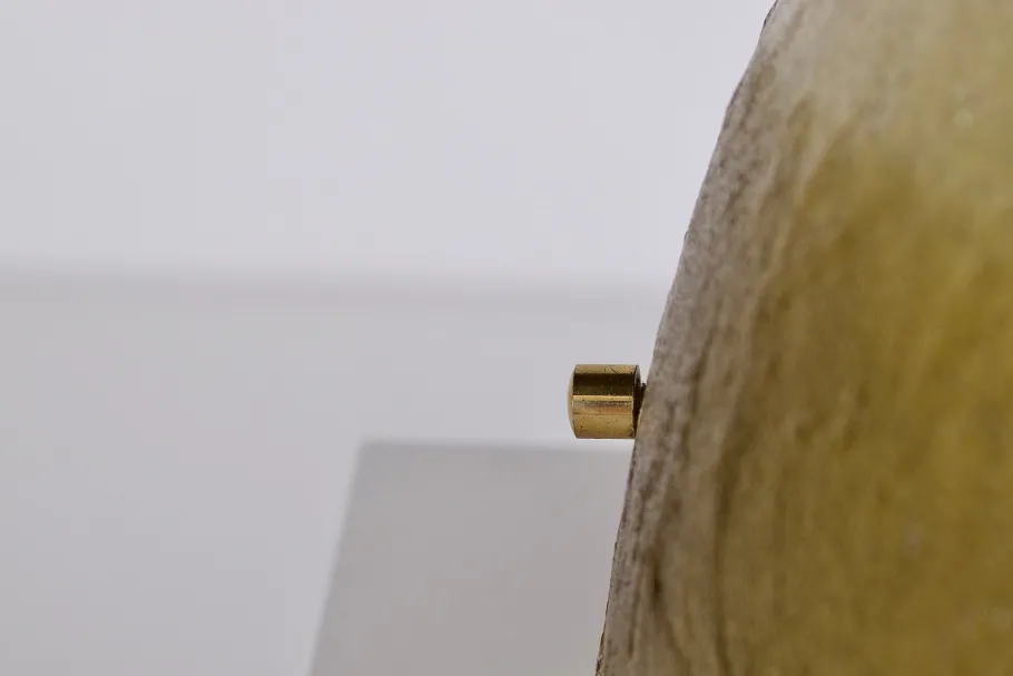 New Pamono Glass and Brass Mushroom Lamp, 1970s