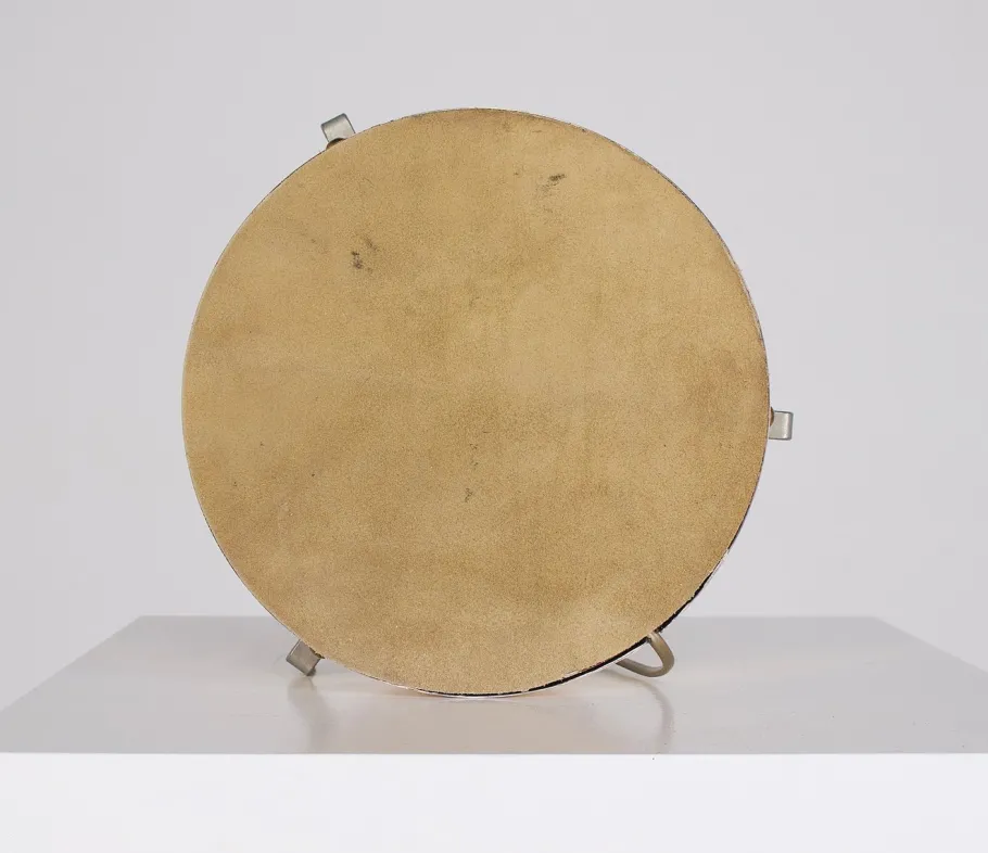 New Pamono Glass and Brass Mushroom Lamp, 1970s