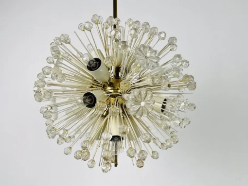 Best Pamono Glass and Brass Sputnik Chandelier attributed to Emil Stejnar for Rupert Nikoll, 1960s