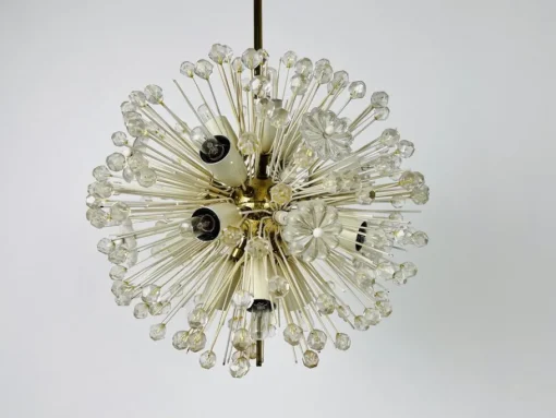 Best Pamono Glass and Brass Sputnik Chandelier attributed to Emil Stejnar for Rupert Nikoll, 1960s