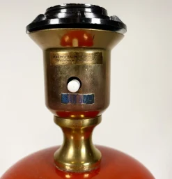 Discount Pamono Glass and Brass Table Lamp by Tranås Stilarmatur, 1960s