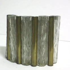 Discount Pamono Glass and Brass Wall Lamp from Kaiser Leuchte, 1960s