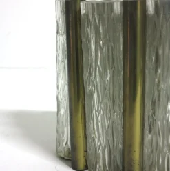 Discount Pamono Glass and Brass Wall Lamp from Kaiser Leuchte, 1960s