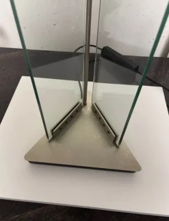 Online Pamono Glass and Chrome-Plated Steel Floor Lamp by Mauro Marzollo, 1980