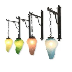 Clearance Pamono Glass Appliques with Grape Bunches, 1960s, Set of 4