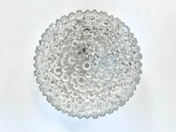 Hot Pamono Glass Bubble Texture Wall or Ceiling Lamp by Helena Tynell for Bega Limburg, Germany, 1960s