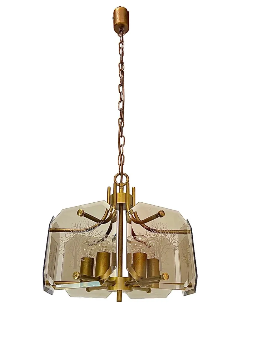 Clearance Pamono Glass Chandelier Baum-Tree of Life by Luigi Colani for Sische, 1970s