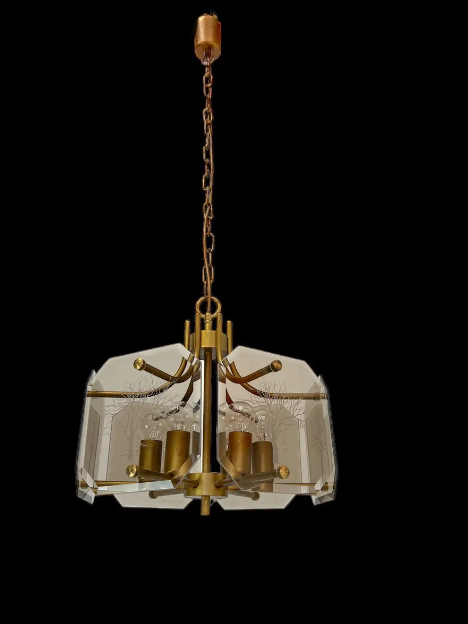 Clearance Pamono Glass Chandelier Baum-Tree of Life by Luigi Colani for Sische, 1970s