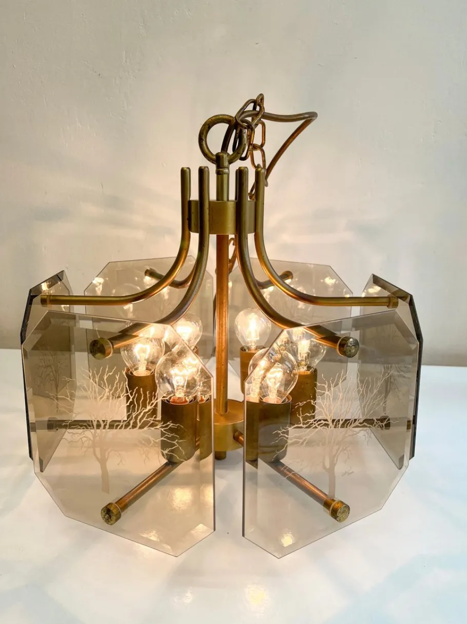 Clearance Pamono Glass Chandelier Baum-Tree of Life by Luigi Colani for Sische, 1970s