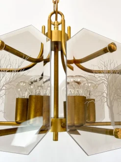 Clearance Pamono Glass Chandelier Baum-Tree of Life by Luigi Colani for Sische, 1970s