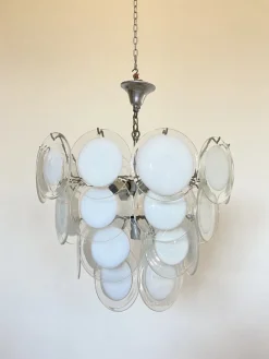 Online Pamono Glass Disc Ceiling Light from Vistosi, 1960s