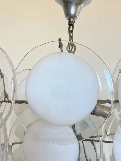 Online Pamono Glass Disc Ceiling Light from Vistosi, 1960s