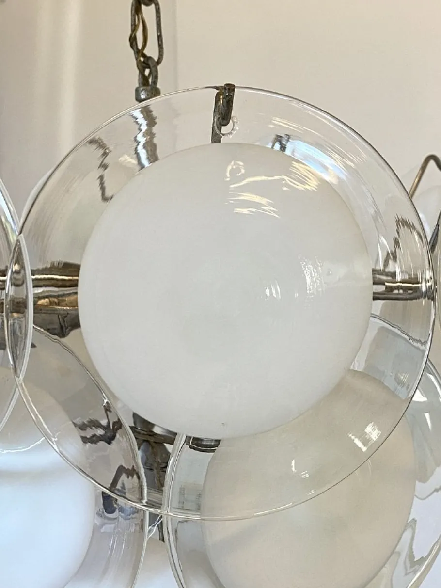 Online Pamono Glass Disc Ceiling Light from Vistosi, 1960s