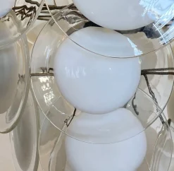 Online Pamono Glass Disc Ceiling Light from Vistosi, 1960s