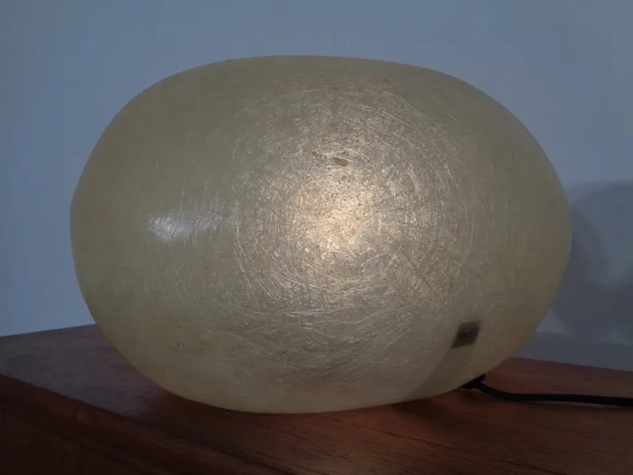 Pamono Glass Fiber Table Lamp by André Cazenave for Atelier-A, 1960s