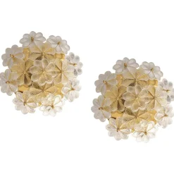 Online Pamono Glass Flower Wall Light by Ernst Palme, Germany, 1970s