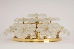 Online Pamono Glass Flower Wall Light by Ernst Palme, Germany, 1970s