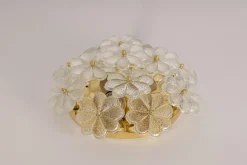 Online Pamono Glass Flower Wall Light by Ernst Palme, Germany, 1970s