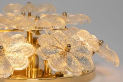 Online Pamono Glass Flower Wall Light by Ernst Palme, Germany, 1970s