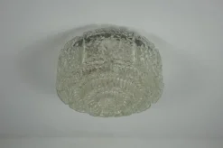 Hot Pamono Glass Flush Mount from Glashütte Limburg, 1960s