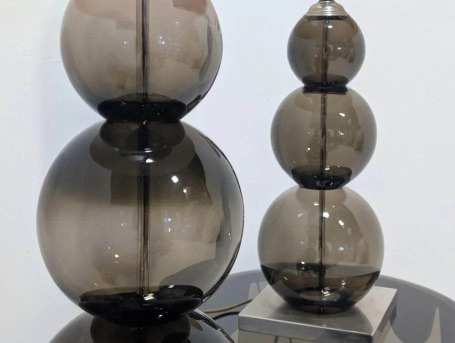 Online Pamono Glass Lamps from Porta Romana, Set of 2