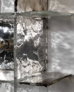 Clearance Pamono Glass Model Ice Wall Light by Carlo Nason for AV Mazzega, 1970