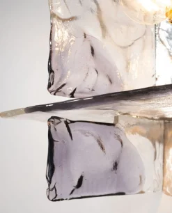 New Pamono Glass Model Ice Wall Light by Carlo Nason for AV Mazzega, 1970