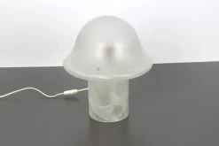 Sale Pamono Glass Mushroom Table Lamp attributed to Peill & Putzler, Germany, 1970s
