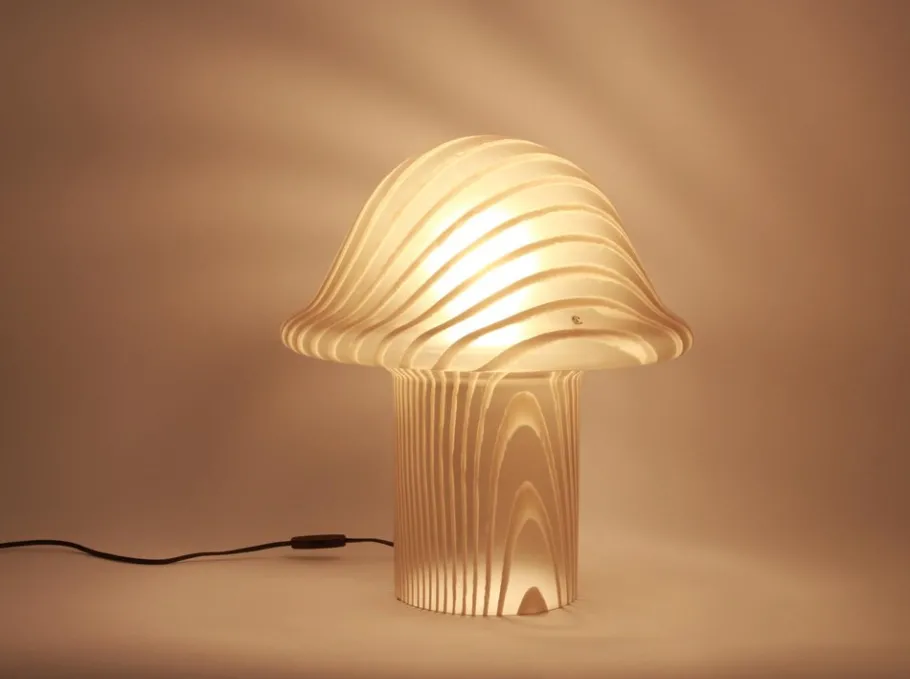 Online Pamono Glass Mushroom Table Lamps from Peill & Putzler, Germany, 1970s