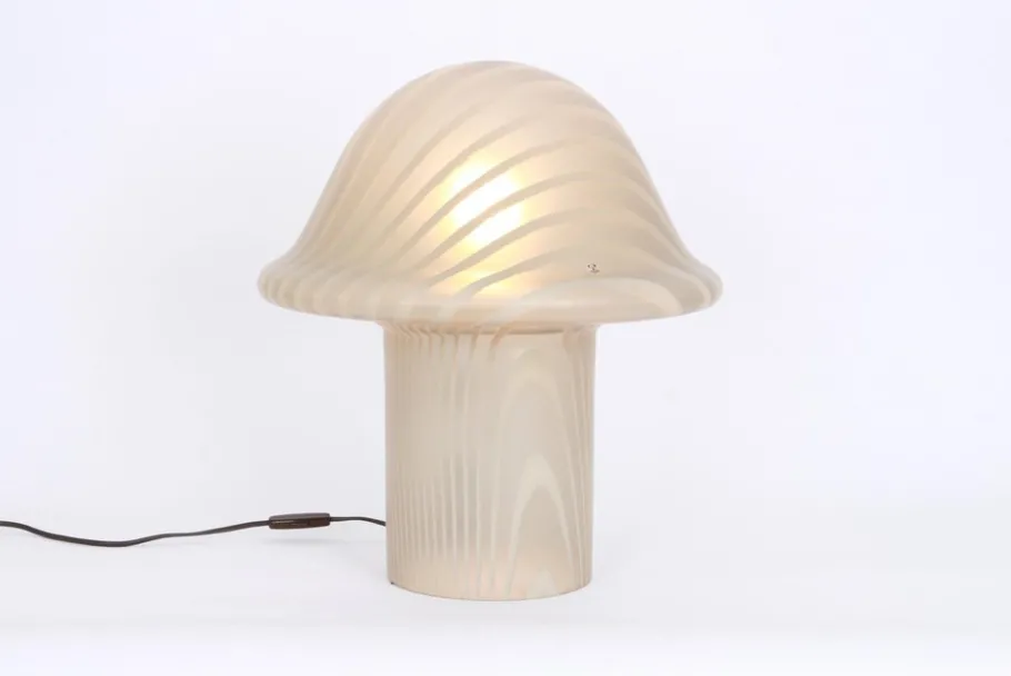 Online Pamono Glass Mushroom Table Lamps from Peill & Putzler, Germany, 1970s